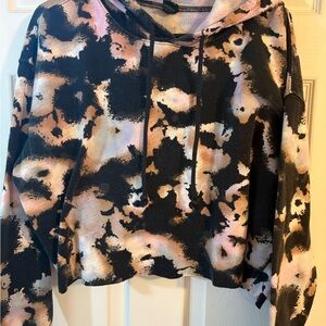 Wild Fable Women's Black and Pink Tie-Dye Hoodie